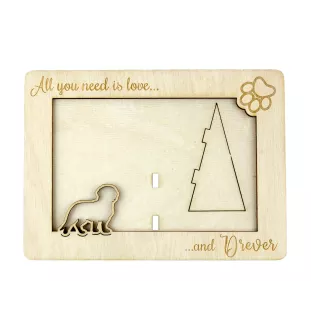 Drever, Swedish Dachsbracke, Bracke - Photo frame, engraved wooden frame, a lovely gadget for the dog lover by Art-Dog