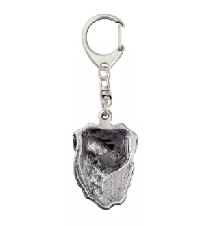 Dutch Shepherd Dog, Dutch Herder II - Silver-plated key ring with dog, handbag decoration, backpack pendant by Art-Dog brand