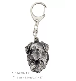 Holländischer Schäferhund, Hollandse Herdershond II - Versilberter Schlüsselanhänger mit Hund, Handtaschen-Dekoration, Rucksack-Anhänger der Marke Art-Dog