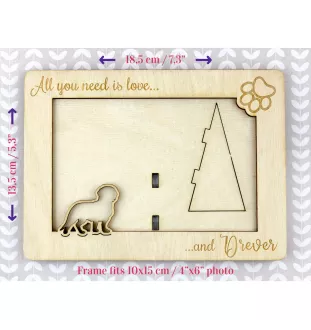 Drever, Swedish Dachsbracke, Bracke - Photo frame, engraved wooden frame, a lovely gadget for the dog lover by Art-Dog