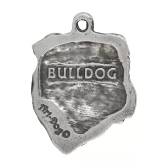 Bulldog, English Bulldog, British Bulldog II - Silver-plated key ring with dog, handbag decoration, backpack pendant by Art-Dog brand