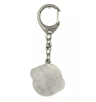 Bulldog, English Bulldog, British Bulldog III - Silver-plated key ring with dog, handbag decoration, backpack pendant by Art-Dog brand