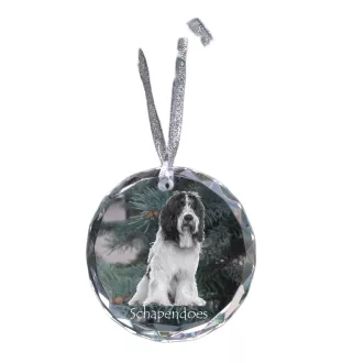 Schapendoes, Niederländischer Schapendoes - Kristallkugel mit Foto, Hundebild im Kristall, personalisierter Christbaumschmuck von Art-Dog.