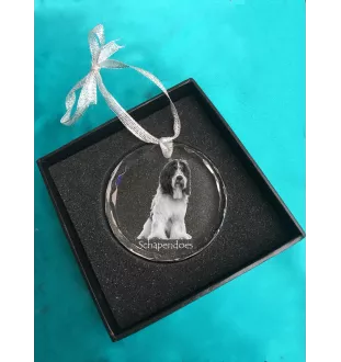 Schapendoes, Niederländischer Schapendoes - Kristallkugel mit Foto, Hundebild im Kristall, personalisierter Christbaumschmuck von Art-Dog.