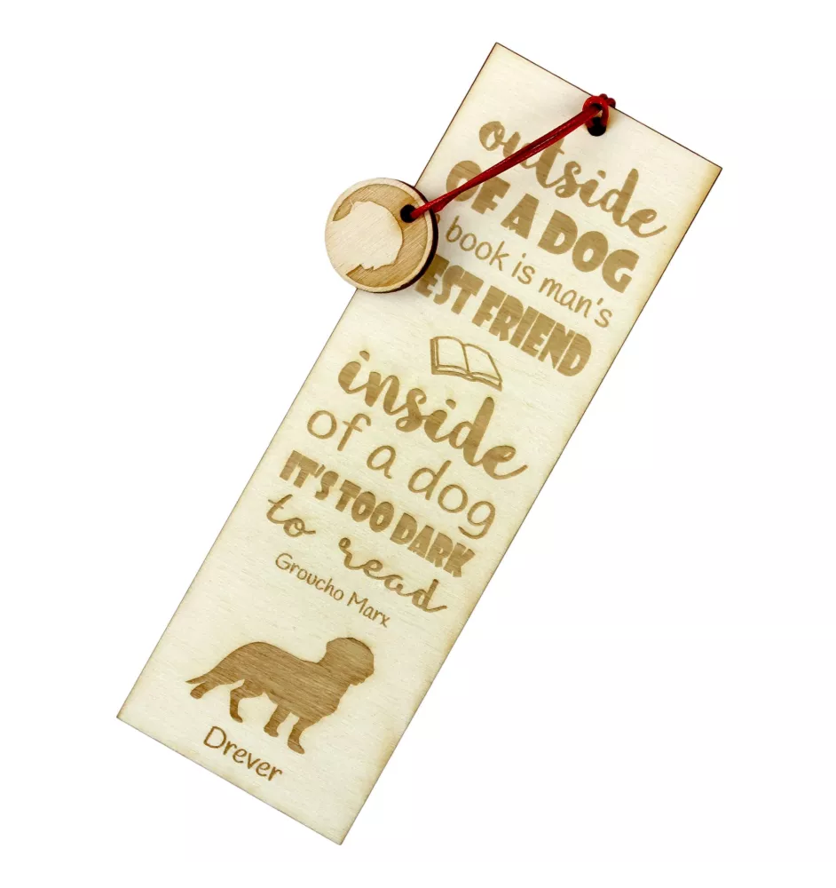 Drever, Swedish Dachsbracke, Bracke - dog bookmark, personalized bookmark, gift for bookworm from Art-Dog brand