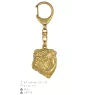 Bulldog, Englische Bulldogge II - Vergoldeter Schlüsselanhänger mit Hund, Handtaschenschmuck, Luxus-Accessoire der Marke Art-Dog