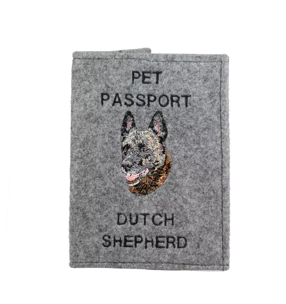 Berger hollandais - Porte passeport pour chien, porte document, cadeau pour le voyageur de la marque Art-Dog