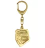 Bulldog, English Bulldog, British Bulldog I - Gilded key ring with dog in gift box, handbag decoration, luxury accessory by Art-Dog brand