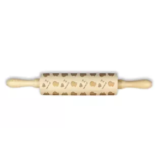 Drever, Swedish Dachsbracke, Bracke - patterned rolling pin with a dog, rolling pin for dough and ceramics, a gift for a pastry chef from the Art-Dog brand