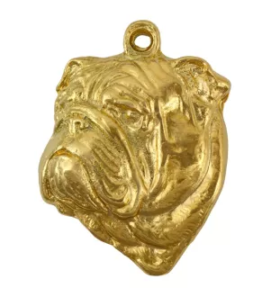 Buldog angielski brelok pozłacany w pudełku Art-Dog