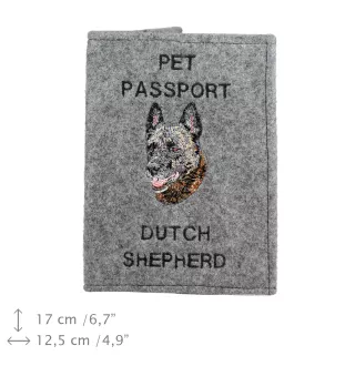 Berger hollandais - Porte passeport pour chien, porte document, cadeau pour le voyageur de la marque Art-Dog