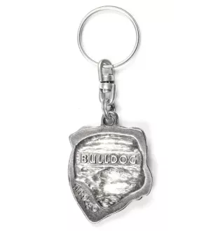 Bulldog, English Bulldog, British Bulldog II - Silver-plated pendant with a dog in a decorative box, handbag decoration, backpack pendant by Art-Dog brand