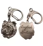Bulldog, English Bulldog, British Bulldog I - Silver-plated key ring with a dog in a gift box, handbag decoration, backpack pendant by Art-Dog brand