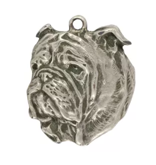 Bulldog, English Bulldog, British Bulldog I - Silver-plated key ring with a dog in a gift box, handbag decoration, backpack pendant by Art-Dog brand