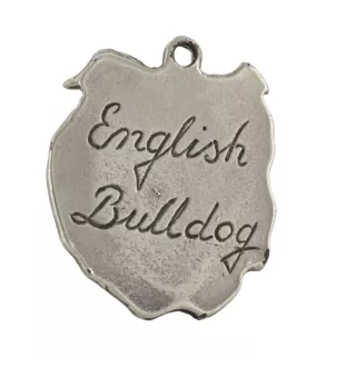 Bulldog, English Bulldog, British Bulldog I - Silver-plated key ring with a dog in a gift box, handbag decoration, backpack pendant by Art-Dog brand