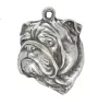 Bulldog, Englische Bulldogge II - Versilberter Schlüsselanhänger mit Hund in einer Geschenkbox, Handtaschenschmuck, Rucksackanhänger der Marke Art-Dog