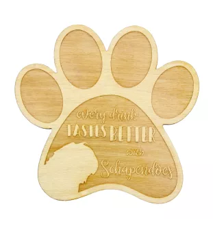 Schapendoes, Niederländischer Schapendoes - Tasse Untersetzer, graviert Untersetzer mit Hund, Geschenk für Hundeliebhaber von Art-Dog Marke