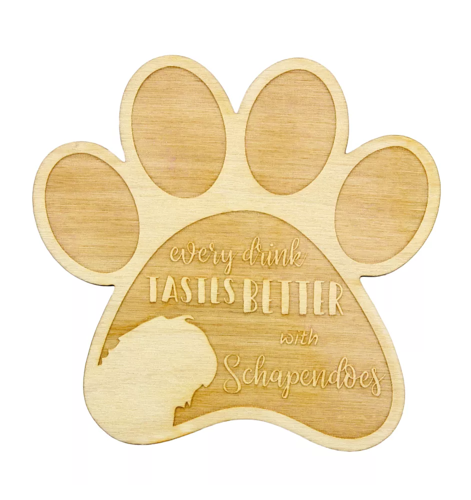 Schapendoes, Niederländischer Schapendoes - Tasse Untersetzer, graviert Untersetzer mit Hund, Geschenk für Hundeliebhaber von Art-Dog Marke