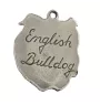 Bulldog, Englische Bulldogge I - Halskette mit Hund, versilberter Anhänger für Hundefans, einzigartiger Schmuck der Marke Art-Dog