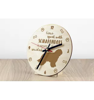 Schapendoes, Dutch Sheepdog, Nederlandse Schapendoes - clock with dog, wooden clock with engraving, personalised clock by Art-Dog