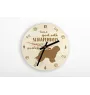 Schapendoes, Dutch Sheepdog, Nederlandse Schapendoes - clock with dog, wooden clock with engraving, personalised clock by Art-Dog