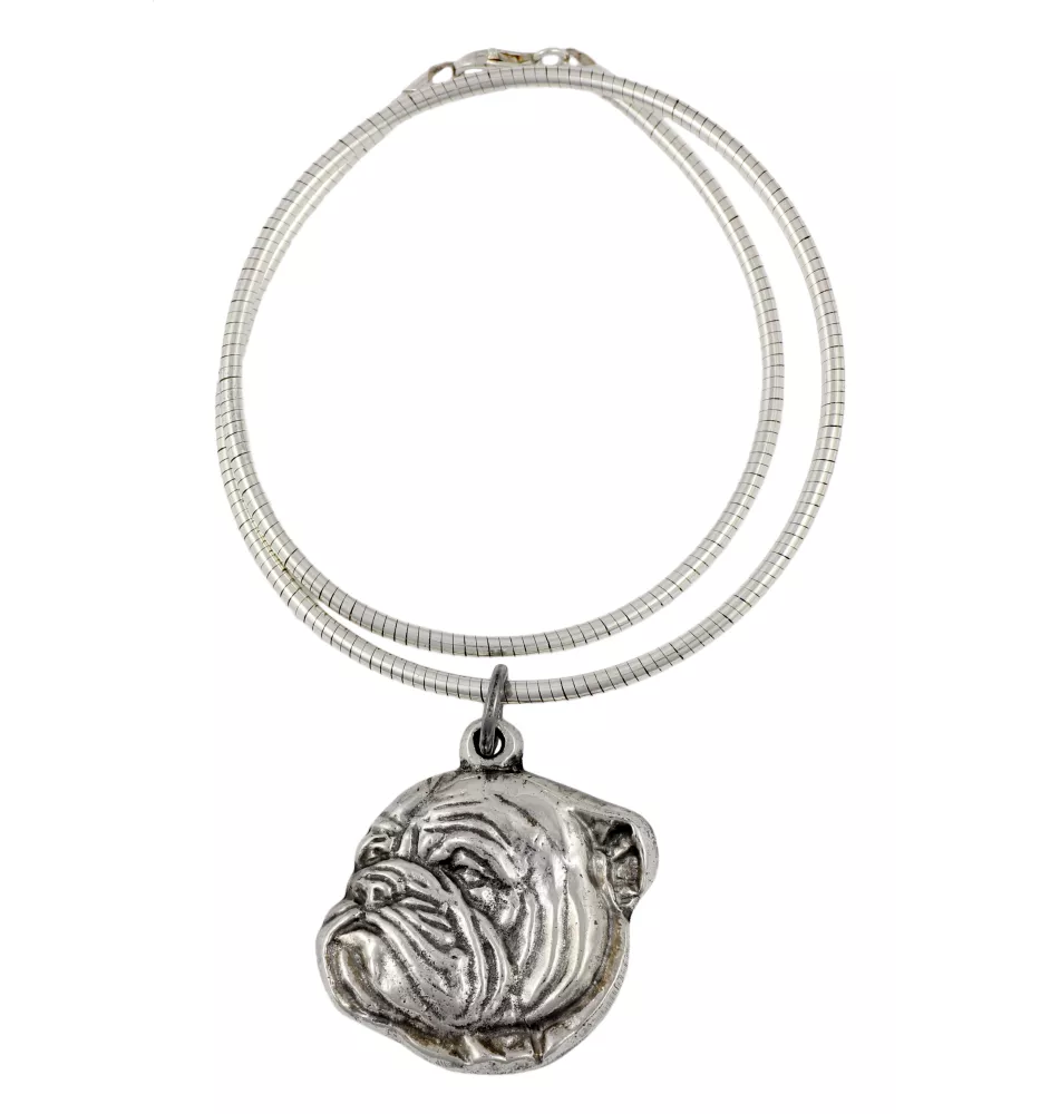Bulldog, English Bulldog, British Bulldog III - Dog necklace, unique jewellery for the dog fan, unique adder pendant by Art-Dog brand