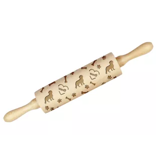 Drever, Swedish Dachsbracke, Bracke - rolling pin with a dog, decorating cookies with a rolling pin in patterns, a gift for the ceramicist of the Art-Dog brand