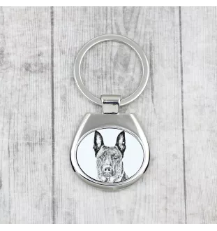 Dutch Shepherd Dog, Dutch Herder - keychain with a dog, keychain with a print, personalized pendant from the Art-Dog brand