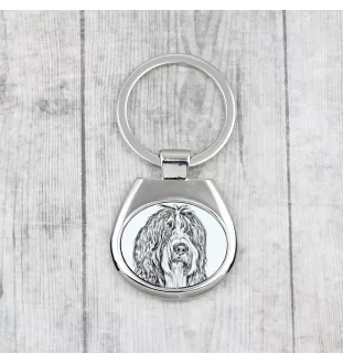 Schapendoes, Dutch Sheepdog, Nederlandse Schapendoes - keychain with a dog, keychain with a print, personalized pendant from the Art-Dog brand