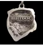 Bulldog, Englische Bulldogge II - Hundehalsband in Geschenkbox, versilbertes Medaillon für Hundefans, markanter Anhänger der Marke Art-Dog