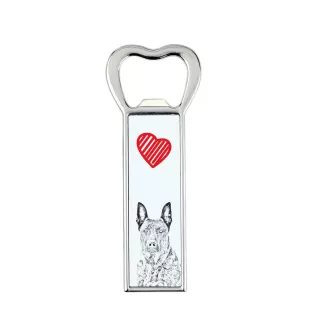 Holländischer Schäferhund, Hollandse Herdershond - Flaschenöffner mit Hund, personalisierter Flaschenöffner für den Kühlschrank, ein einzigartiges Geschenk für Männer von der Marke Art-Dog