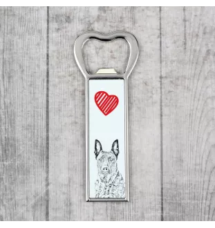 Dutch Shepherd Dog, Dutch Herder - bottle opener with a dog, personalized fridge opener, unique gift for a man by Art-Dog brand