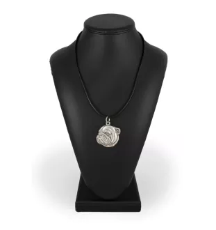 Bulldog, English Bulldog, British Bulldog III - Dog necklace in gift box, silver-plated locket for dog fan, striking pendant by Art-Dog brand