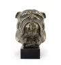 Bulldog, Bulldog anglais - buste de chien, grande statue, tête de chien sur socle en pierre, décoration de bureau par la marque Art-Dog