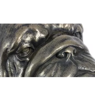 Bulldog, English Bulldog, British Bulldog - dog bust, large statue, dog's head on stone base, decoration for office by Art-Dog brand