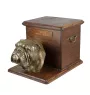 Bulldog, English Bulldog, British Bulldog - large urn for dog ashes, wooden urn with dog head, box for dog ashes by Art-Dog brand
