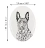 Berger hollandais - une plaque commémorative avec une photo de chien, une plaque funéraire avec une impression, une plaque ovale personnalisée de la marque Art-Dog