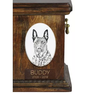 Berger hollandais - une plaque commémorative avec une photo de chien, une plaque funéraire avec une impression, une plaque ovale personnalisée de la marque Art-Dog