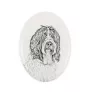 Schapendoes, Niederländischer Schapendoes - Gedenktafel mit einem Foto eines Hundes, Grabplatte mit Druck, personalisierte ovale Platte der Marke Art-Dog