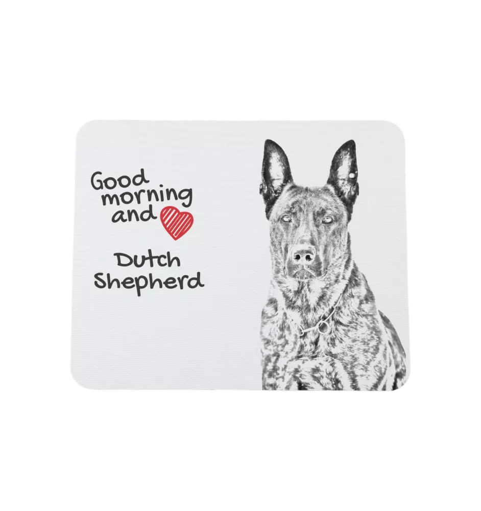 Holländischer Schäferhund, Hollandse Herdershond - Mauspad mit Druck, personalisiertes Mauspad mit Hund, einzigartiges Gadget für Büroangestellte von Art-Dog.