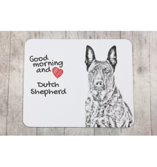 Holländischer Schäferhund, Hollandse Herdershond - Mauspad mit Druck, personalisiertes Mauspad mit Hund, einzigartiges Gadget für Büroangestellte von Art-Dog.