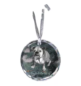 Buldog medal kryształowy z psem Art-Dog