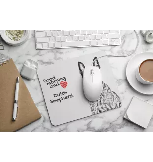 Holländischer Schäferhund, Hollandse Herdershond - Mauspad mit Druck, personalisiertes Mauspad mit Hund, einzigartiges Gadget für Büroangestellte von Art-Dog.