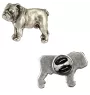 Bulldog, Bulldog anglais I  - Broche chien argentée, épingle élégante, décoration de revers de veste par la marque Art-Dog