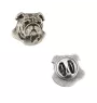Bulldog, Englische Bulldogge II  - Versilberte Hundebrosche, elegante Anstecknadel, Jackenreversschmuck der Marke Art-Dog