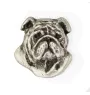 Bulldog, Bulldog anglais II  - Broche chien argentée, épingle élégante, décoration de revers de veste par la marque Art-Dog