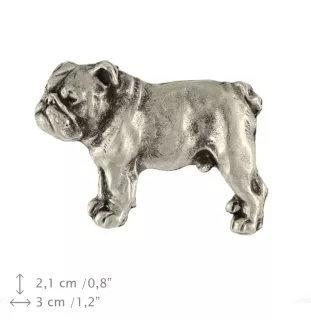 Bulldog, Englische Bulldogge I - Hundebrosche in Geschenkbox, elegante Anstecknadel, Reversnadel für Art-Dog Markenjacke
