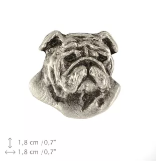 Buldog angielski pin posrebrzony w pudełku Art-Dog