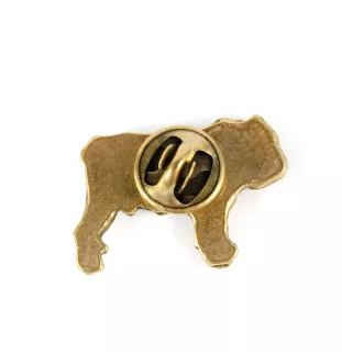 Bulldog, English Bulldog, British Bulldog I - Dog brooch in decorative box, elegant gold-plated pin, Art-Dog brand jacket pin