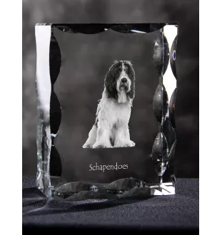Schapendoes ramka kryształowa z psem Art-Dog